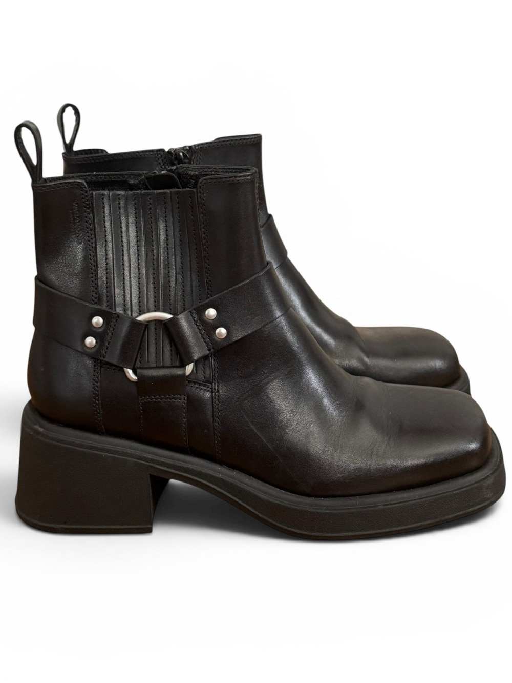 Vagabond Shoemakers Dorah harness boots in black leather size 41EU